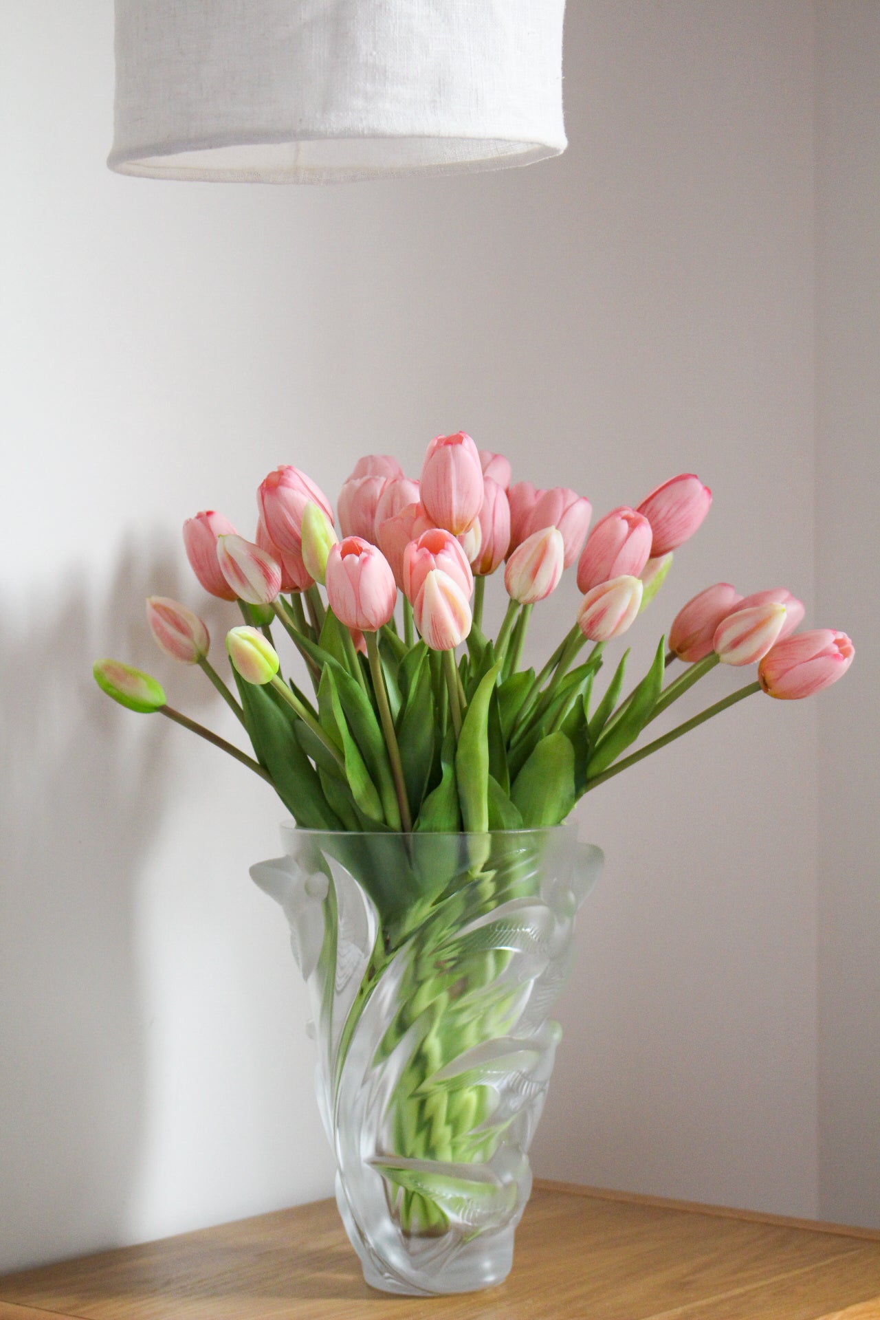 Bouquet de 40 tulipes roses