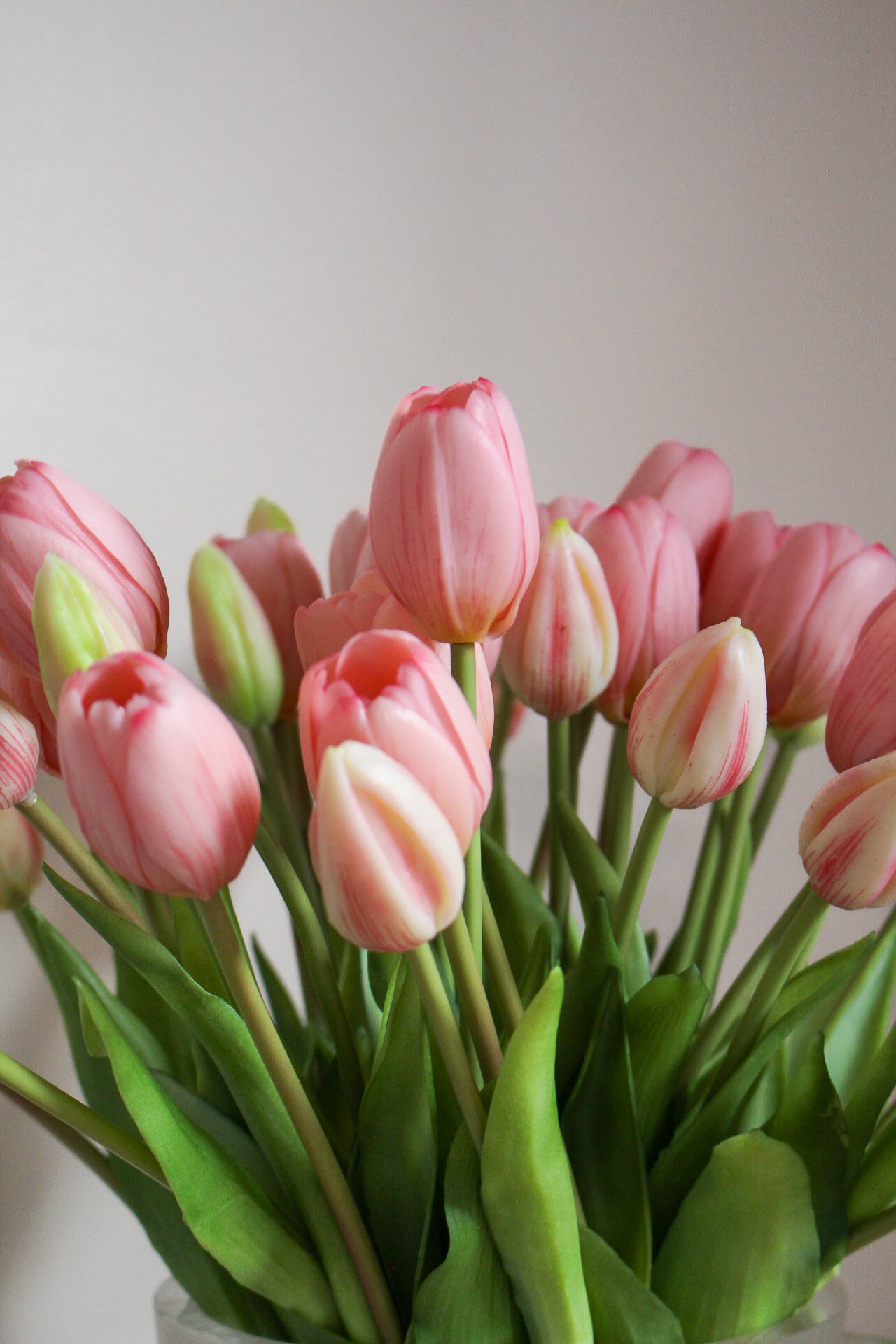 Bouquet de 40 tulipes roses