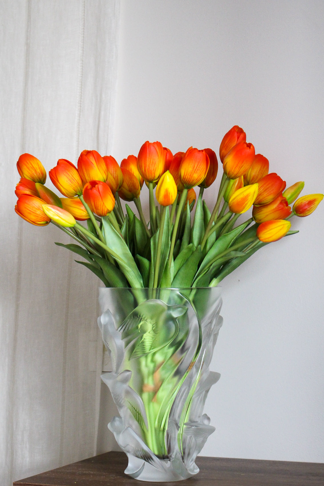 Bouquet de Tulipes Oranges Artificielles — Composition Florale