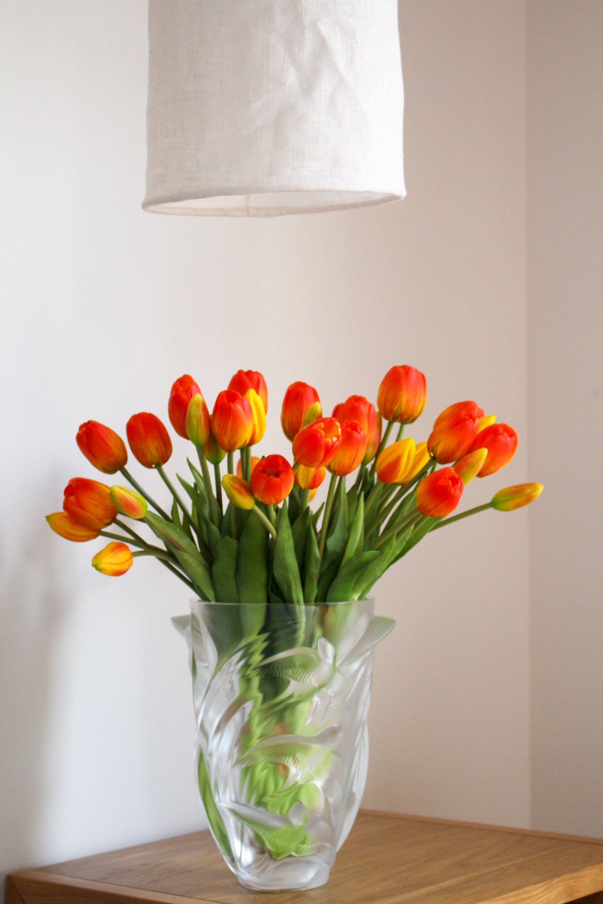Bouquet de 40 tulipes oranges
