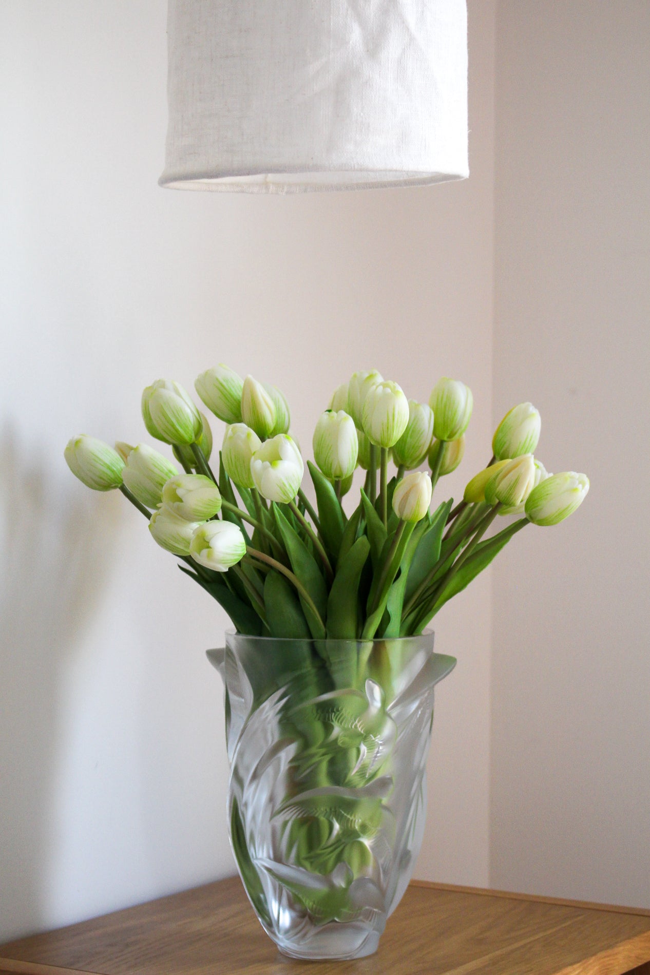 Bouquet de 40 tulipes blanches