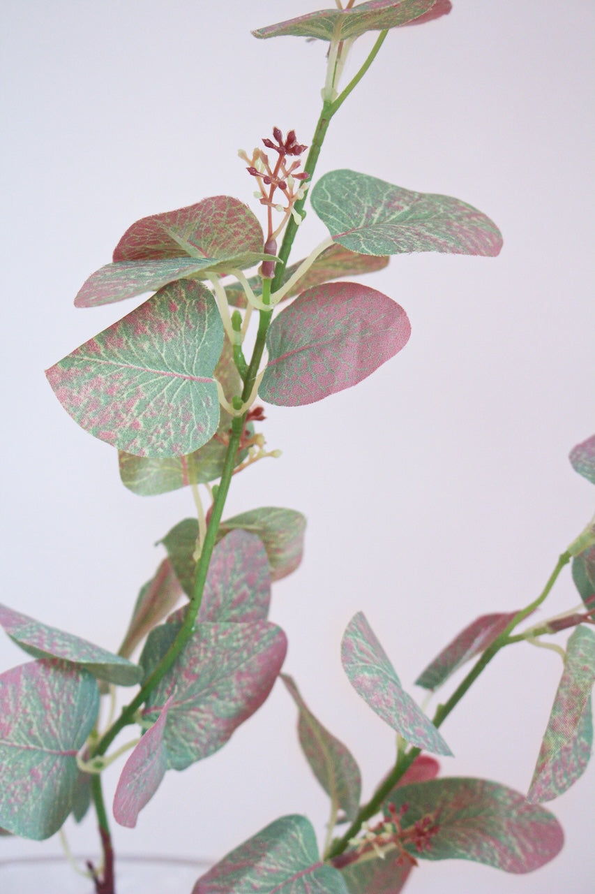 Eucalyptus Vert & Rose Artificiel — Branche Haute Qualité