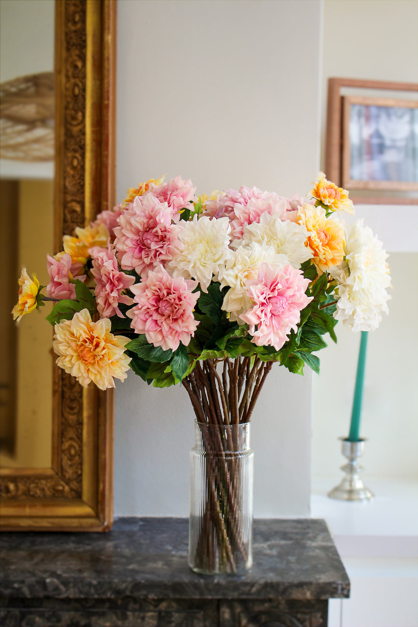 Dahlia Rose Artificiel — Real Touch & 1 Fleurs