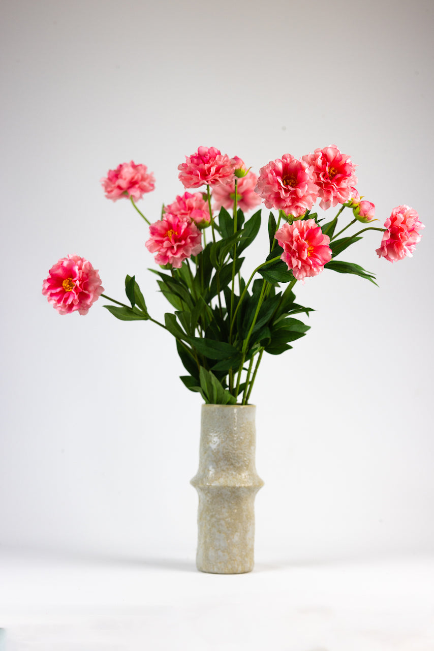 Petite Pivoine Rose Artificielle — Fleur Haute Qualité